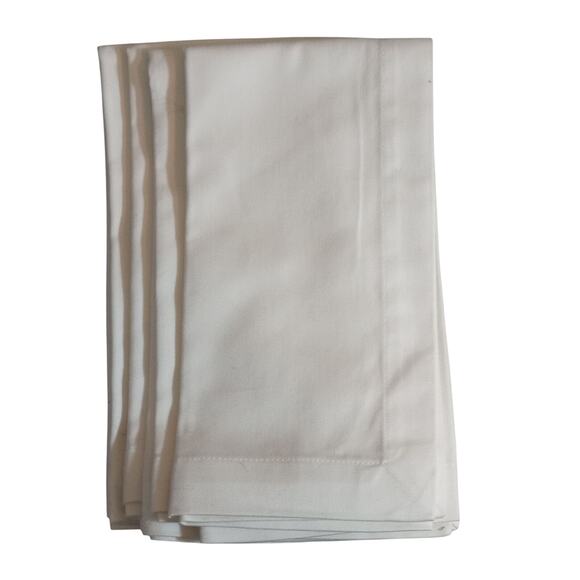 Pottery Barn 4 White Cotton Dinner Napkins - Picture 2 of 9